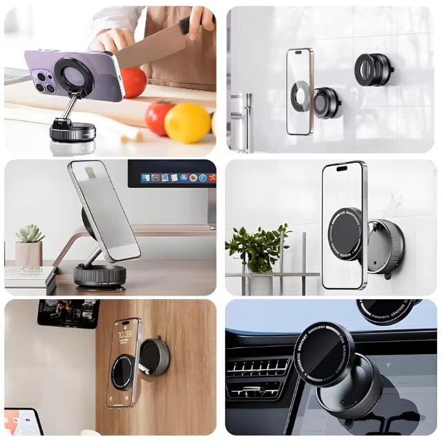 Soporte Magnético 360° — Fijación Total para Auto y Escritorio | Envío Gratis RD